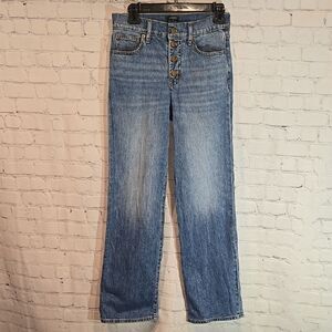 J.Crew Wide Leg Button Fly Jeans Size 25